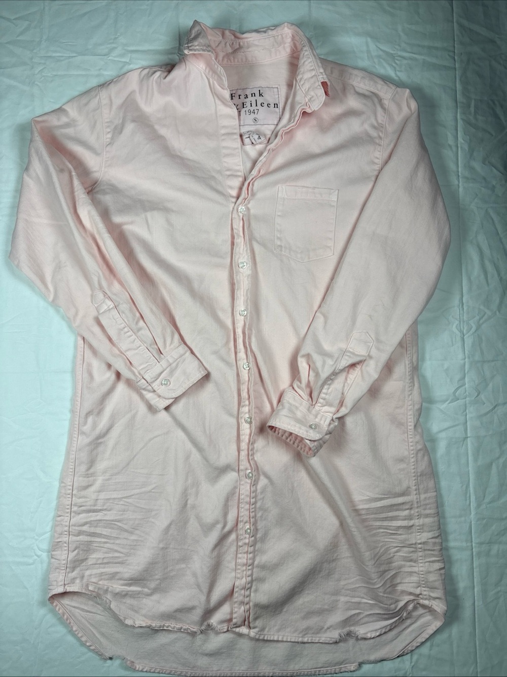 Frank & Eileen Light Pink Button-Down Shirt Dress